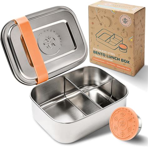 Everusely Small Stainless Steel Bento Box Kids 